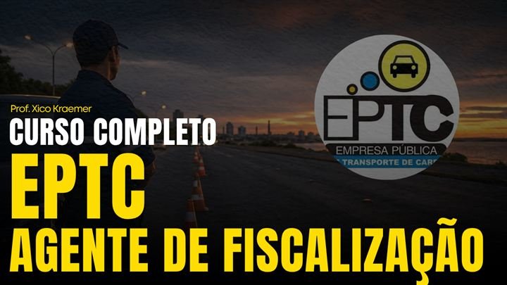 Capa do curso EPTC — Agente de Fiscalização
