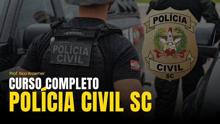 Capa do curso Polícia Civil de SC — Agente e Escrivão