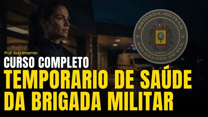 Capa do curso Brigada Militar — Temporário de Saúde